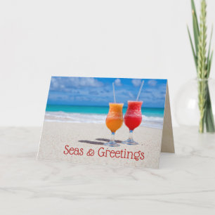 Drinks Beach-julhavet i Hälsning-vikt Kort