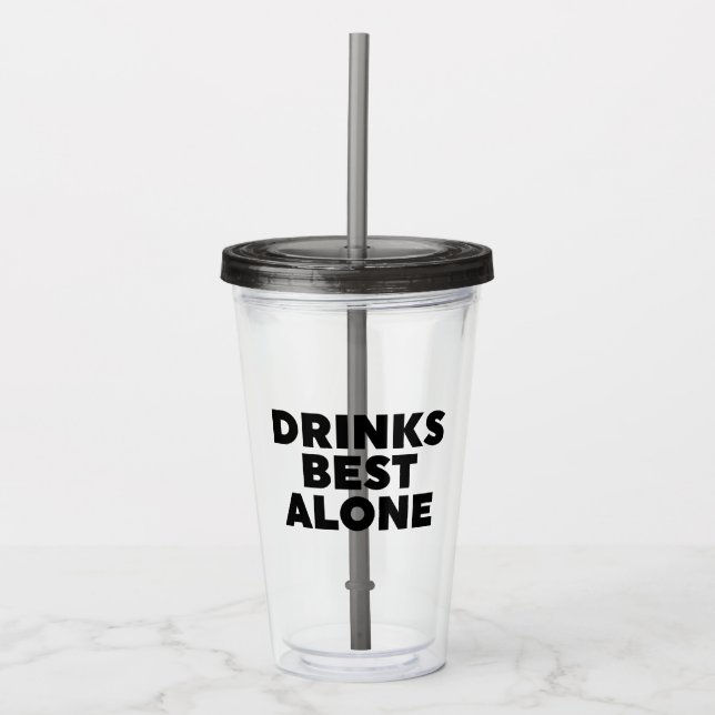 Drinks Best Ensam Glass Take Away Mugg (Framsida)