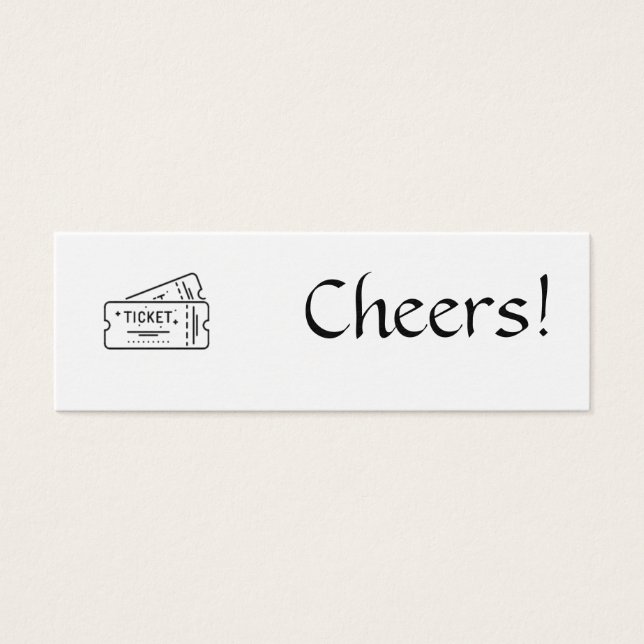 Drinks biljett - Njut av en gratis drink på oss! (Framsidan)