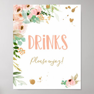 Drinks Cheers Miss Onederful Girl Birthday-tecken Poster