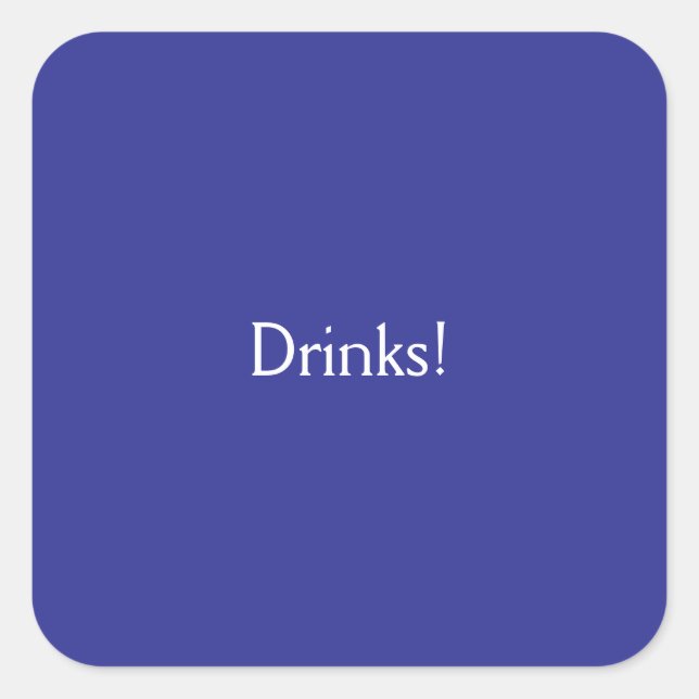 Drinks Fyrkantigt Klistermärke (Framsida)