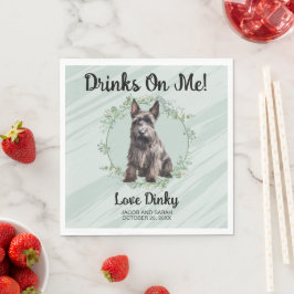 Drinks On Me! Skotsk Terrier Hund Foto Pappersservett