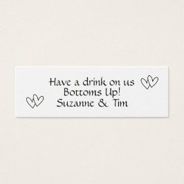 Drinks token - drick på oss! Bröllop, Party Litet Visitkort