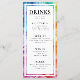 DRINKS + underbar text Etheral Bloom Meny