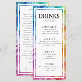 DRINKS + underbar text Etheral Bloom Meny