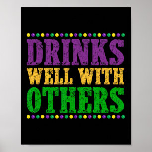 Drinks well with other underle Mardi Gras 2025 Poster