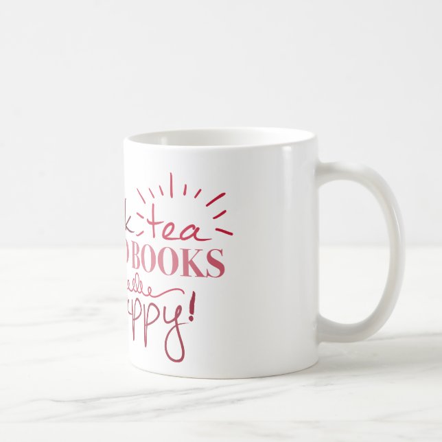 DrinkTea, lästa bokar, är den lyckliga muggen Kaffemugg (Höger)