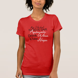 Drinkvin, sparadjur, tar ta sig en tupplur tee shirt