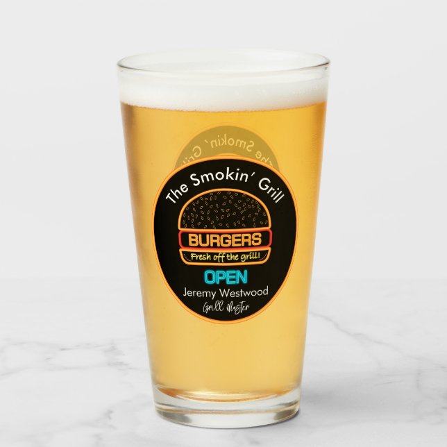 Drinkware för grill-skärmar, galler, skärplåt glaskopp (Framsida fylld)