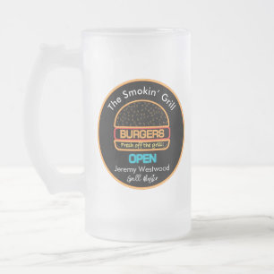 Drinkware för grillning av galler frostat ölglas
