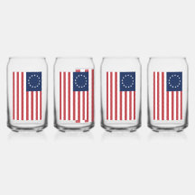 Drinkware-uppsättning för Betsy Ross Flagga Design