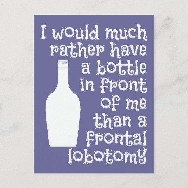 Drinning av vykort för humor anpassningsbar färg (Framsida)