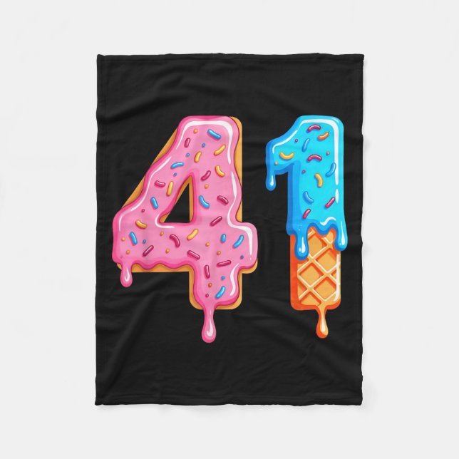 Drip 41 Meme Cool Basebollstil Nummer Fyrtioett  Fleecefilt (Framsidan)