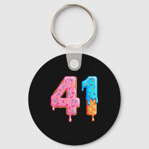 Drip 41 Meme Cool Basebollstil Nummer Fyrtioett Nyckelring