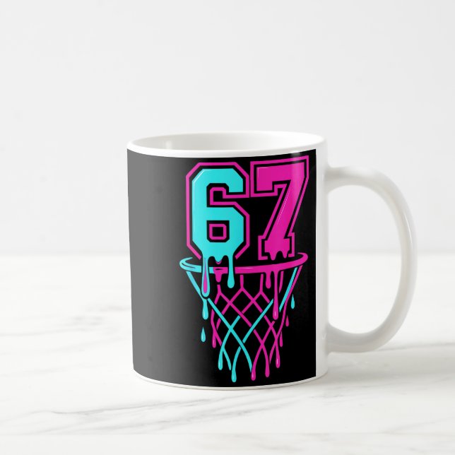 Drip 67 Basketball Six Seven Meme Game Day 6 7 Tee Kaffemugg (Höger)