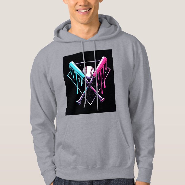 Drip Baskeball Fladdermus Magic - Neon Stänk Home  Hoodie (Framsida)