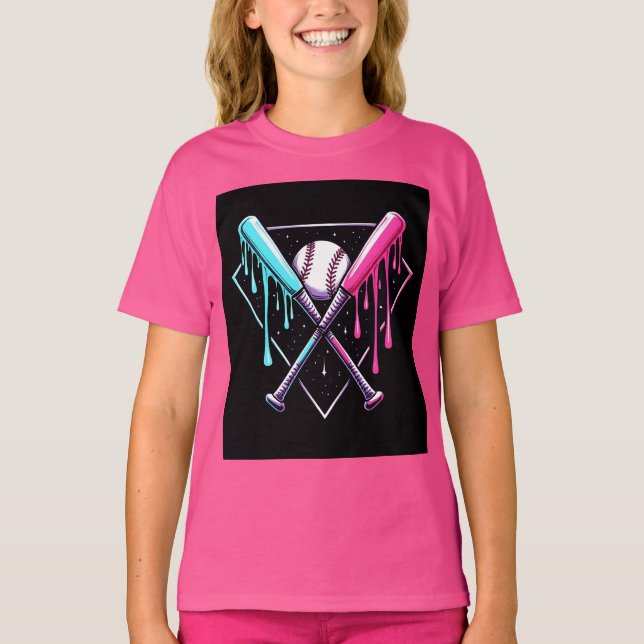 Drip Baskeball Fladdermus Magic - Neon Stänk Home  T Shirt (Framsida)