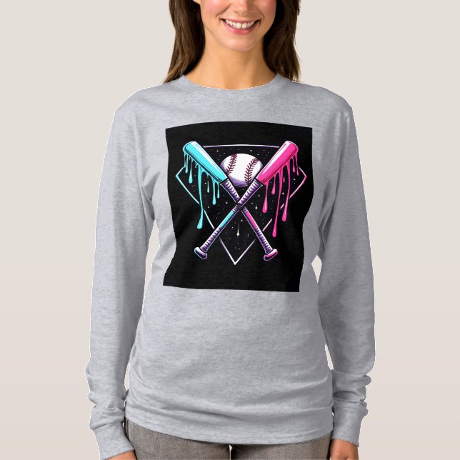 Drip Baskeball Fladdermus Magic - Neon Stänk Home  T Shirt (Framsida)