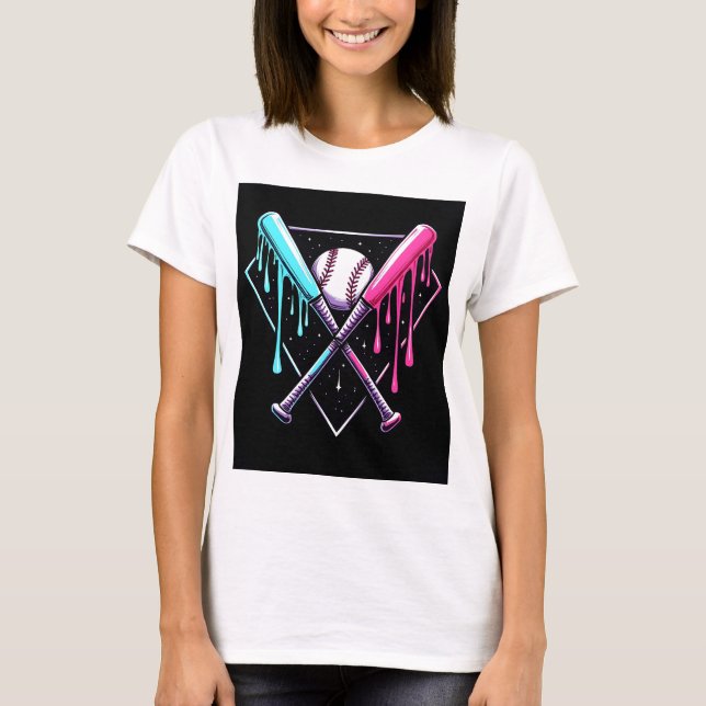 Drip Baskeball Fladdermus Magic - Neon Stänk Home  T Shirt (Framsida)