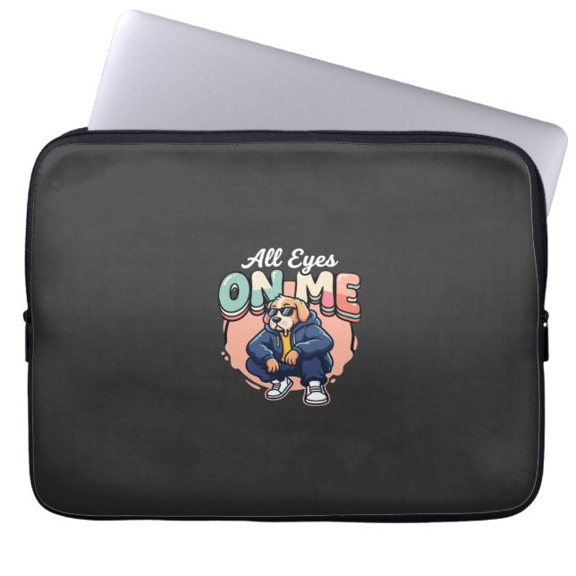 Drip Dog All Eyes On Me Laptop Fodral (Framsidan)