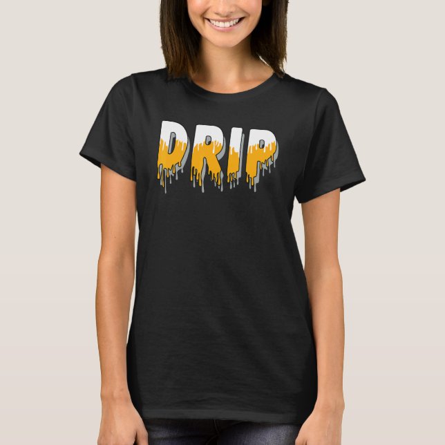Drip Dripping OG Yellow Toe 1s Matching T Shirt (Framsida)
