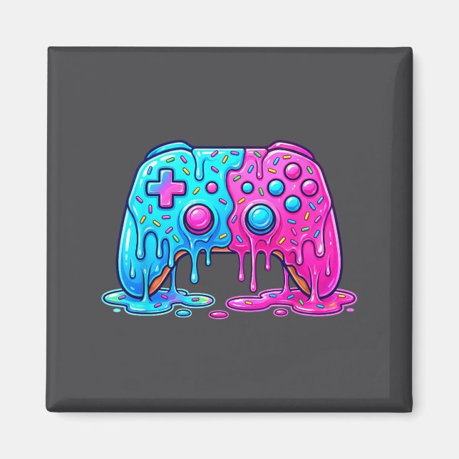 Drip Gamer Controller Boys Video Game Retro Gaming Magnet (Framsidan)