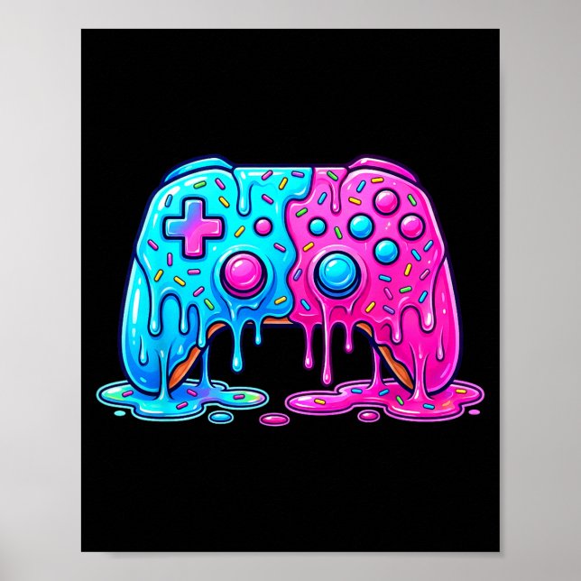Drip Gamer Controller Boys Video Game Retro Gaming Poster (Framsidan)