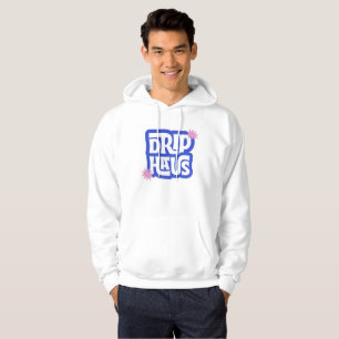 Drip Haus – Retro Lekfull Logotyp Hoodie