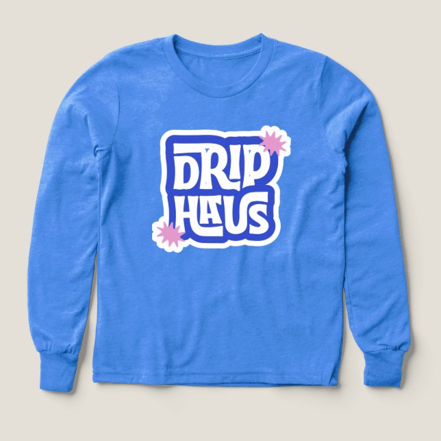 Drip Haus – Retro Lekfull Logotyp T Shirt (Design framsida)