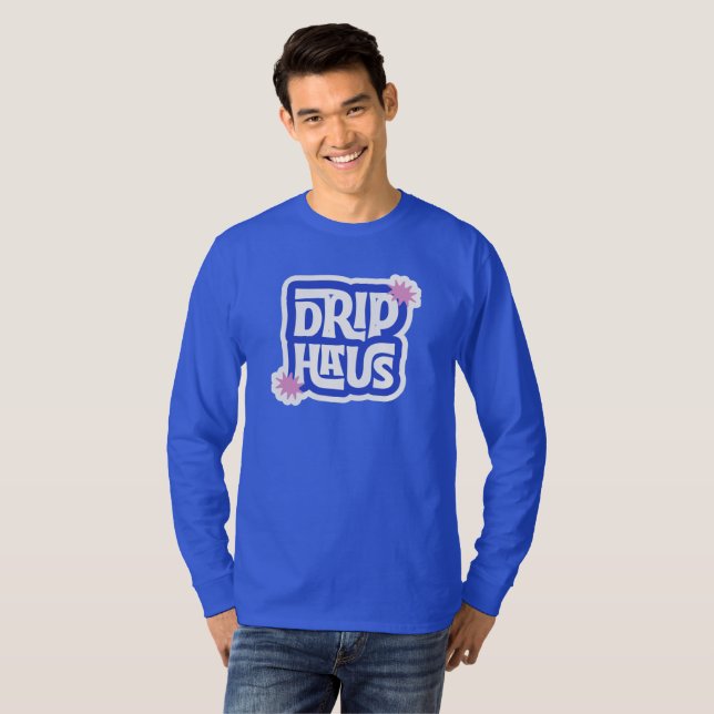 Drip Haus – Retro Lekfull Logotyp T Shirt (Hel framsida)