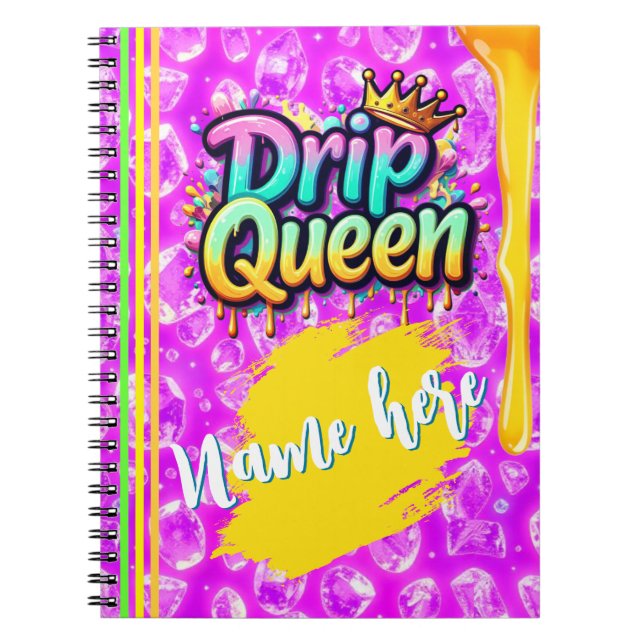 drip queen Spiral Photo Notebook Anteckningsbok (Framsidan)