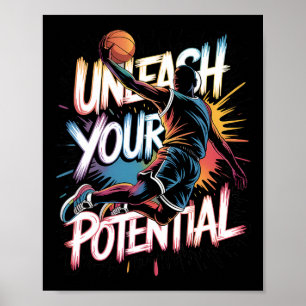 Drip Sketll Släpp Loss Din Potential Slam Dunk Fär Poster