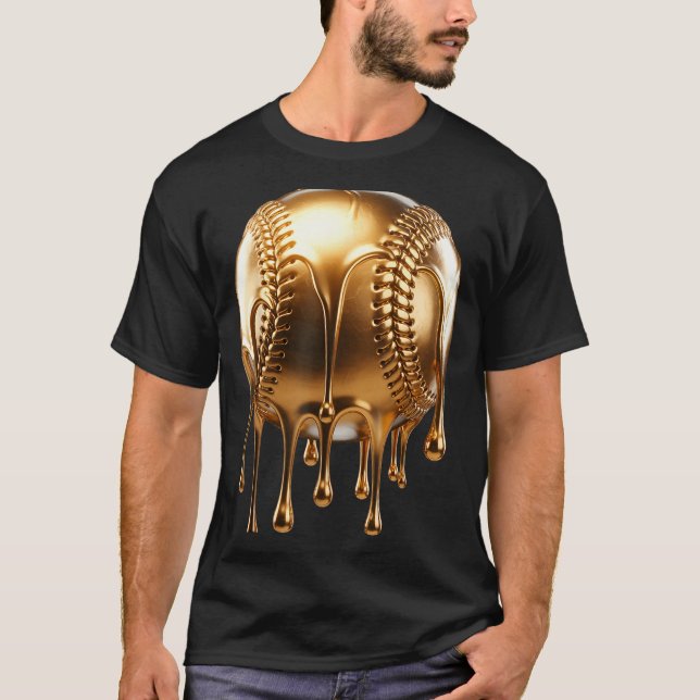 Dripng Gold Drip Baseball Game Day Player Coach Ba T Shirt (Framsida)