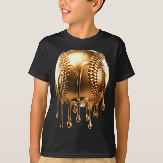 Dripng Gold Drip Baseball Game Day Player Coach Ba T Shirt (Framsida)