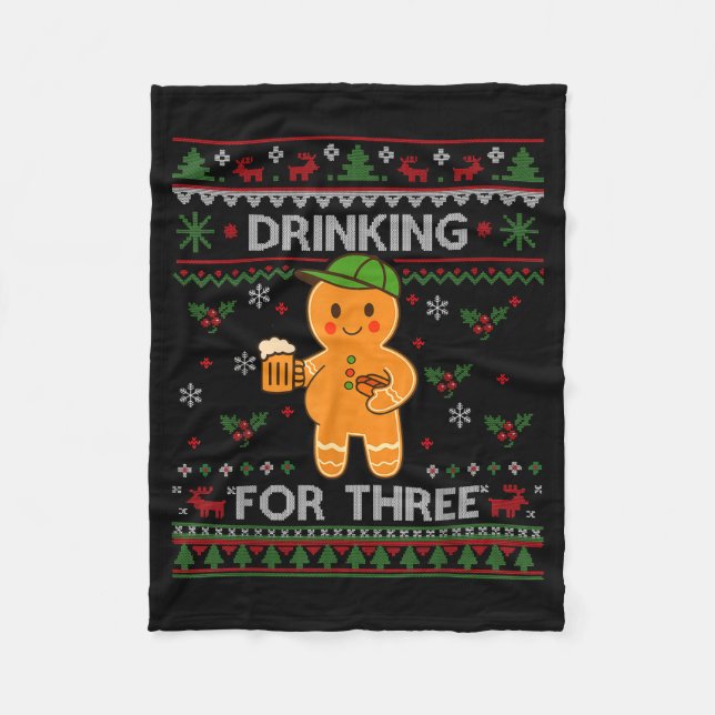 Dripng Ice Cream Baseball Santa Hat, Xmas Pajama K Fleecefilt (Framsidan)