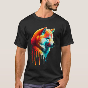 Drippande konst japansk Shiba Inu T Shirt