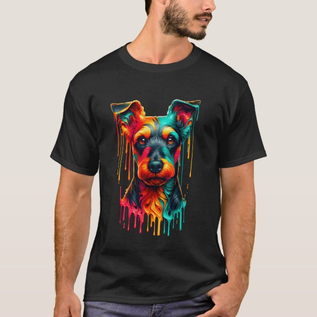 Drippande konst Manchester Terrier T Shirt (Framsida)