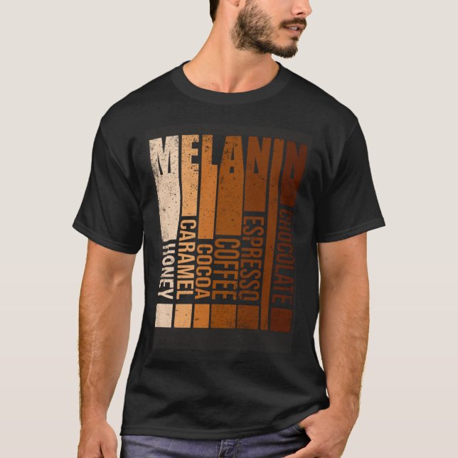 Drippin Melanin Black History Month Black Men Wome T Shirt (Framsida)
