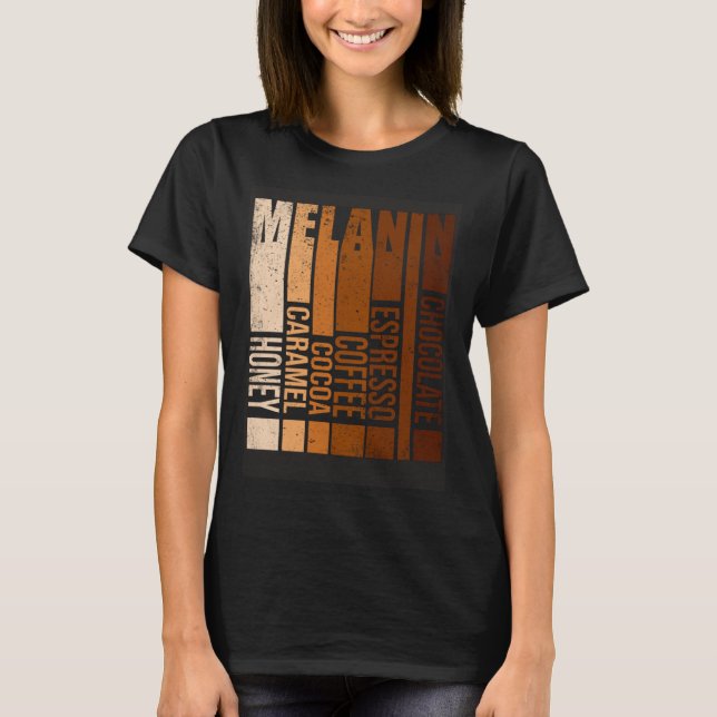 Drippin Melanin Black History Month Black Men Wome T Shirt (Framsida)