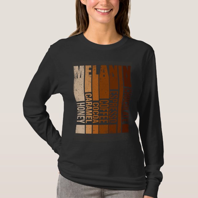 Drippin Melanin Black History Month Black Men Wome T Shirt (Framsida)