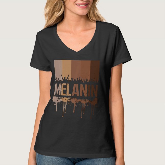 Drippin Melanin Tee for Man Women Pride Black Cult (Framsida)