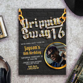 Drippin Swag 16 med Foto Inbjudningar