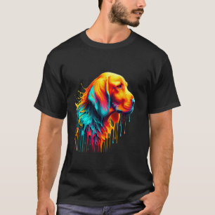 Dripping Paint Art Bracco Italiano Italiensk Point T Shirt