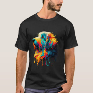 Dripping Paint Art Polsk Låglands Ovelshund T Shirt