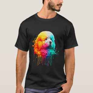 Dripping Paint Art Puli Hund T Shirt