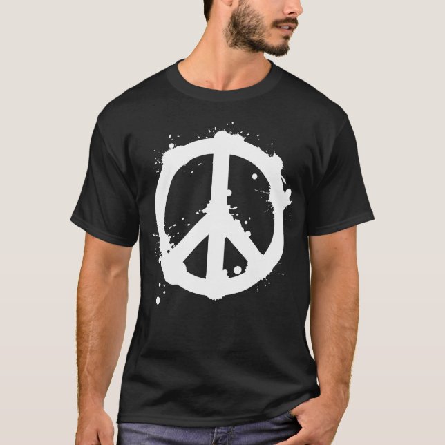 DRIPPING PEACE MARK -white- T Shirt (Framsida)