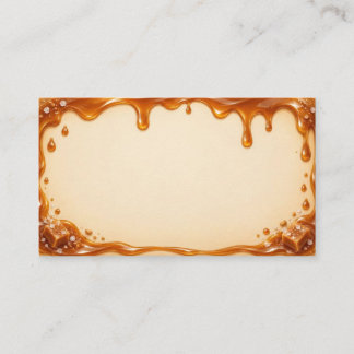 Dripping Salted Caramel Gourmand Business Card Visitkort