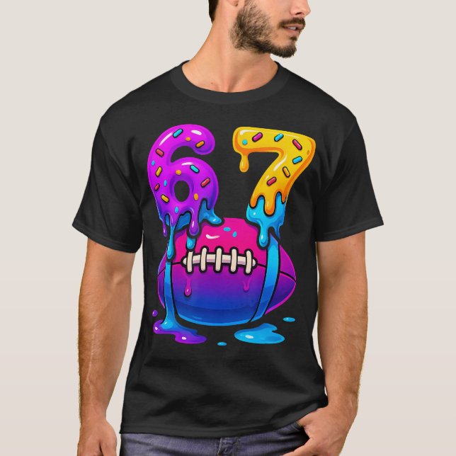 Dripping Six Seven 67 Meme Fotboll Glass T Shirt (Framsida)