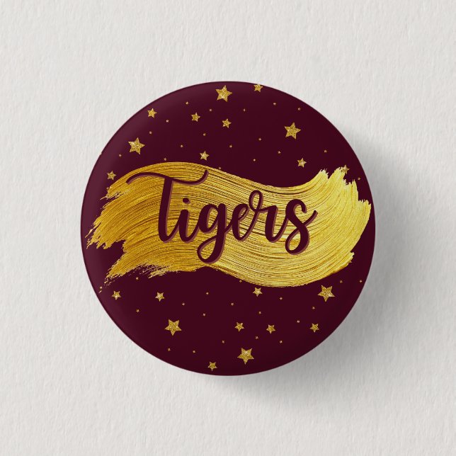 Dripping Springs Tigers Spirit Button Knapp (Framsida)