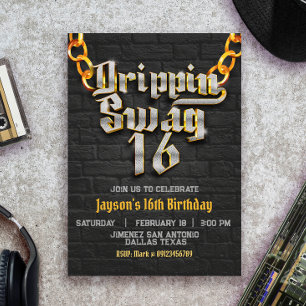 Drippinsvag 16 - Hip hop Inbjudningar